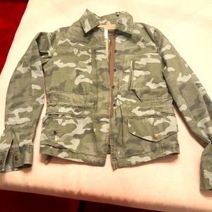 Chic Gap Woman Utility Camouflage Jacket 100% Cotton Sz S